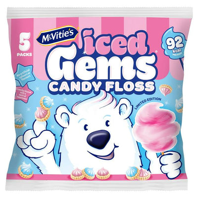 McVities Iced Gems Candy Floss Flavour 5x23g