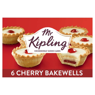 Mr Kipling Cherry Bakewells 6-Pack Bakewell Tarts