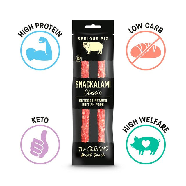 Serious Pig Classic Salami Snacks 30g (British brand)