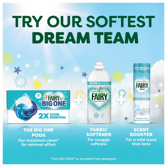 Fairy Non Bio Big One laundry detergent pods 21 washes - British product