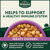 Winalot meaty chunks mixed in jelly wet dog food 80 x 100g (British brand)