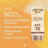 Hawaiian Tropic Hydrating Protection SPF 15 sun lotion 180ml, UK version