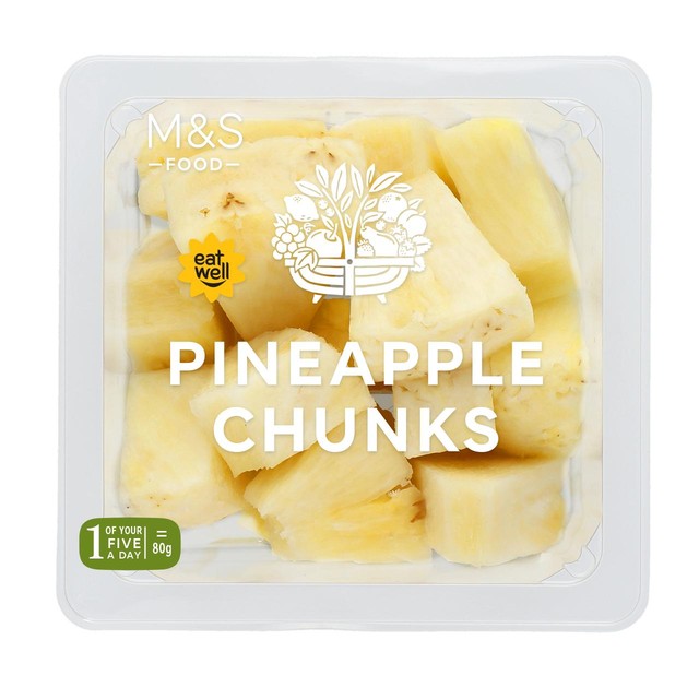 M&S pineapple chunks 350g, imported from the UK