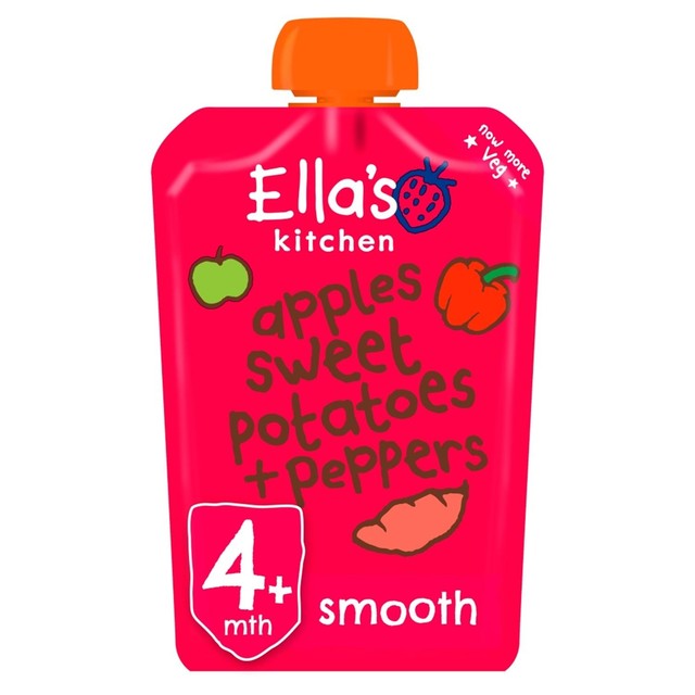 Ella's Kitchen apples, sweet potatoes and peppers baby food pouch 120g - British product