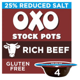 Oxo Reduced Salt Beef Stock Pots 4 x 20g, imported from the UK