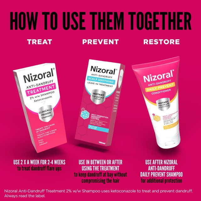 Nizoral Scalp Soothing Leave-in Treatment 100ml, imported from the UK