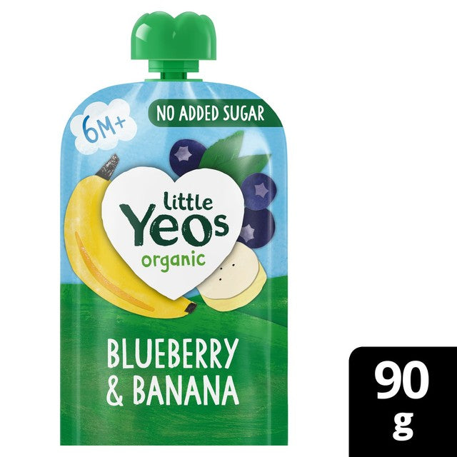 Yeo Valley Little Yeos blueberry banana yoghurt pouch 90g (British brand)