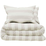 M&S Linen Striped Bedding Set Super King Size, imported from the UK