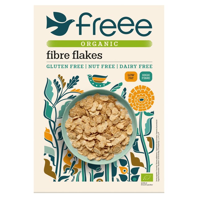 Doves Farm Freee Gluten Free Organic Fibre Flakes 375g - British product