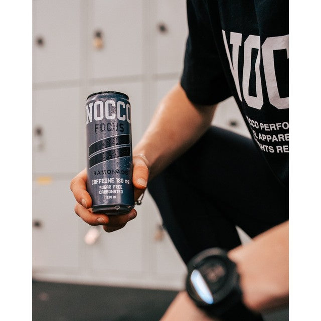 Nocco Focus Ramonade energy drink 330ml, imported from the UK