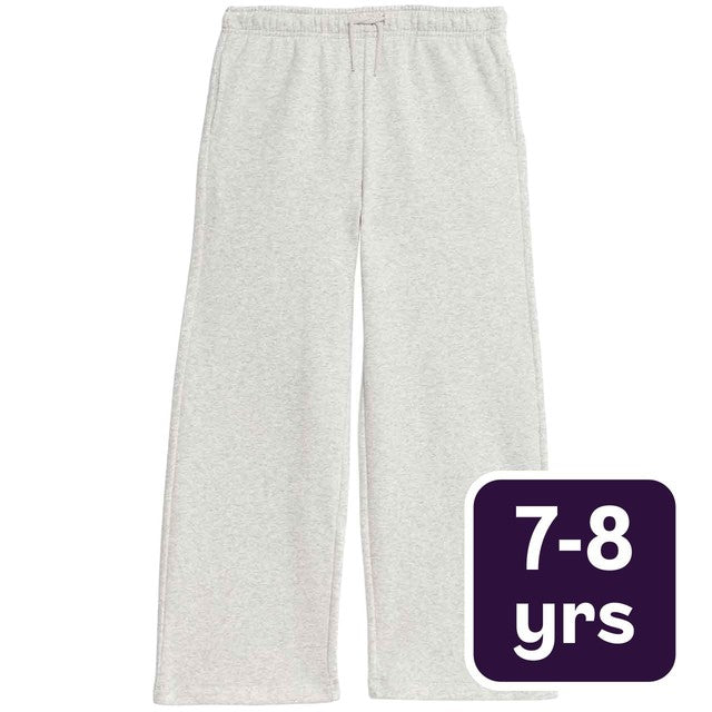 M&S girls cotton joggers grey marl 7-8, imported from the UK