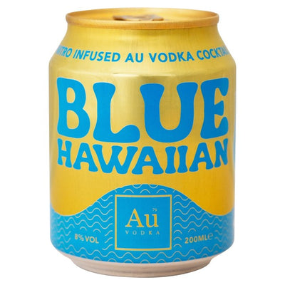 Au Vodka Blue Hawaiian Cocktail Canned Cocktail 200ml