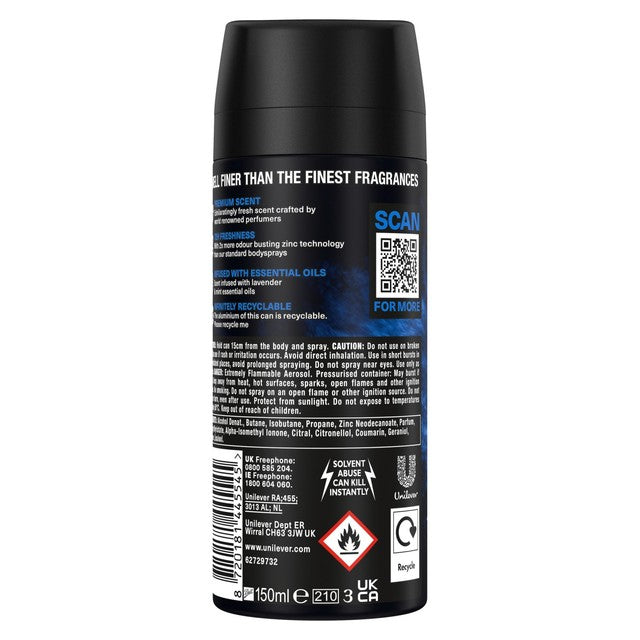 Lynx Blue Lavender deodorant body spray 150ml, UK version