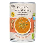M&S carrot and coriander soup 400g, imported from the UK