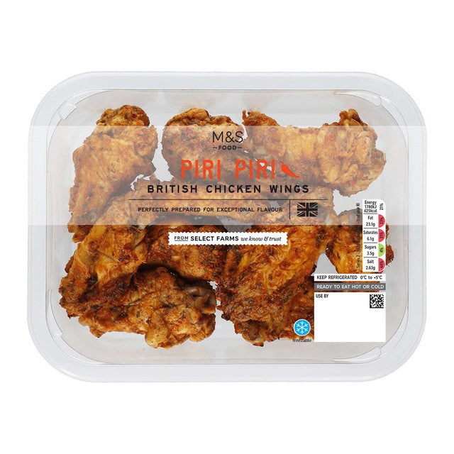 M&S piri piri chicken wings 350g, imported from the UK