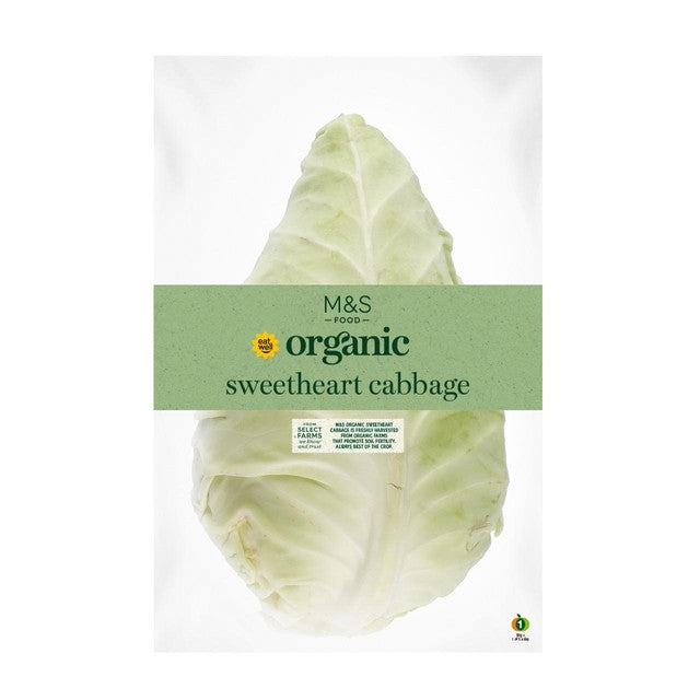 M&S Organic Sweet Heart Cabbage, imported from the UK
