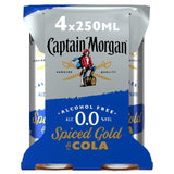 Captain Morgan Spiced Gold alcohol-free cola mixer 4 x 250ml cans - British product