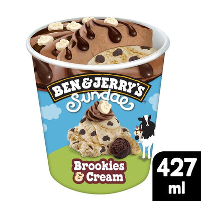 Ben & Jerry's Brookies & Cream Sundae Ice Cream Tub 427ml