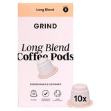 Grind Lungo Blend coffee pods pack of 10, UK version