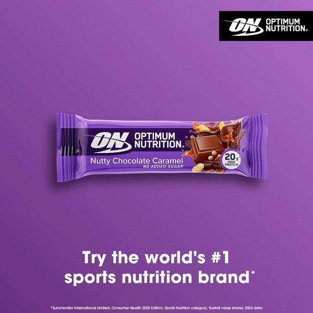 Optimum Nutrition chocolate caramel protein bar Peanut Raisin 70g (British brand)