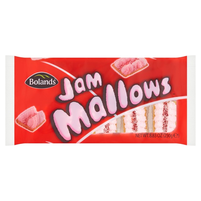 Bolands Jam Mallows biscuits 250g - British product