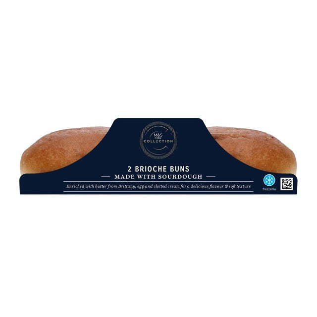 M&S brioche rolls enriched with egg and butter, imported from the UK