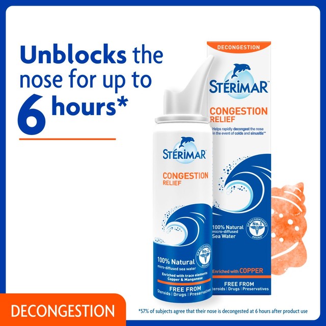Sterimar Congestion Relief Nasal Spray 50ml (British brand)
