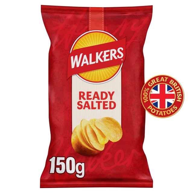 Walkers ready salted potato crisps 150g (British brand)