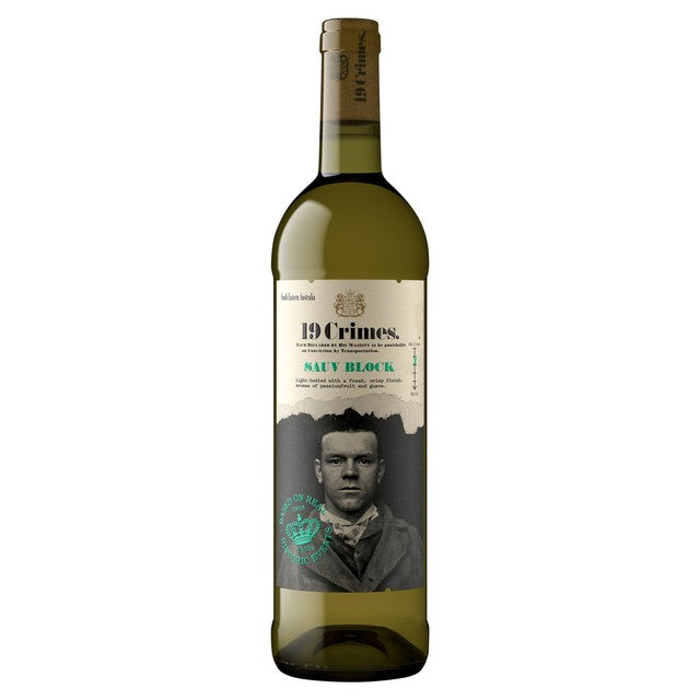 19 Crimes Sauvignon Blanc white wine 75cl - British product