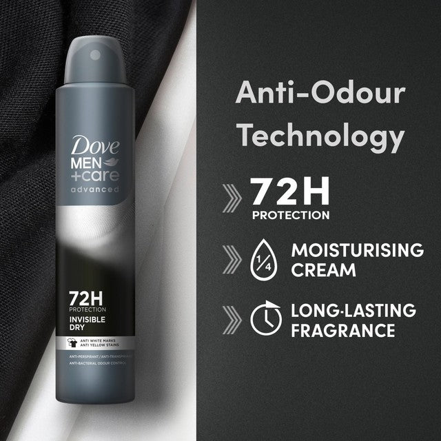 Dove Men+Care Advanced Invisible Dry anti-perspirant deodorant spray 200ml - British product