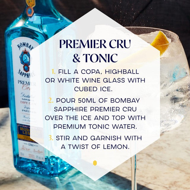 Bombay Sapphire Premier Cru Murcian Lemon Gin 70cl - British product