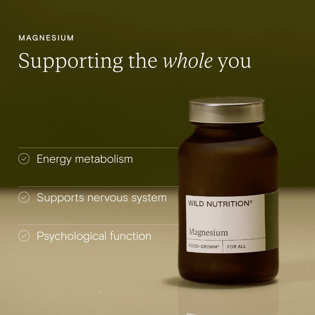Wild Nutrition Food-Grown Magnesium supplement 60 capsules (British brand)