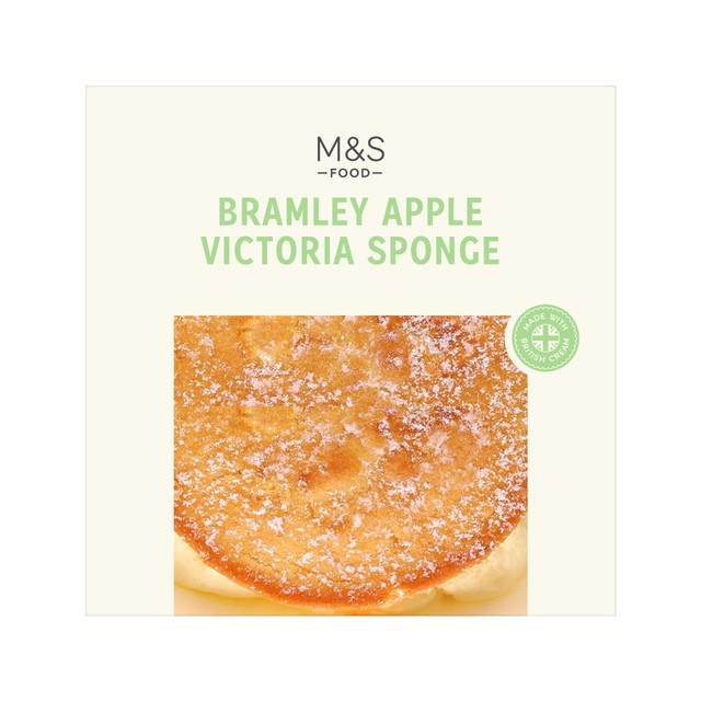M&S Bramley Apple Victoria Sponge Cake 430g, imported from the UK