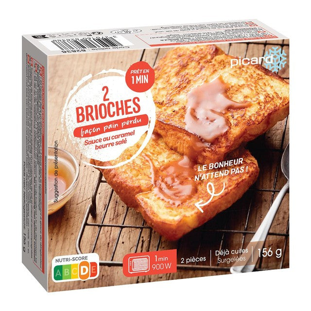 Picard French toast brioches with caramel sauce 186g, imported from the UK