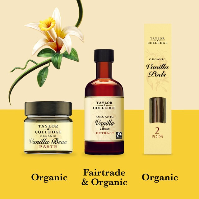 Taylor & Colledge Organic & Fairtrade Vanilla Bean Extract 100ml (British brand)