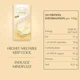 Lindt Lindor white chocolate bar 100g, UK version