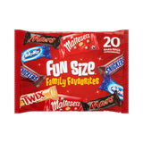 Mars assorted fun-size milk chocolate bars multipack 358g, imported from the UK