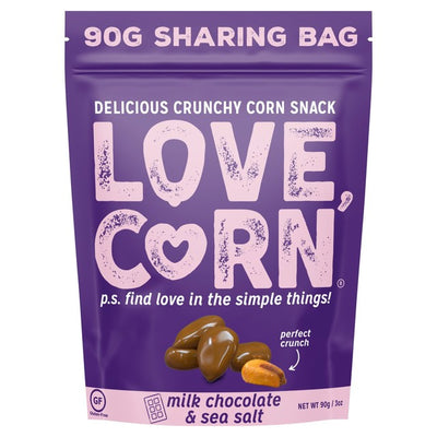 Love Corn Milk Chocolate & Sea Salt Corn Snacks 90g