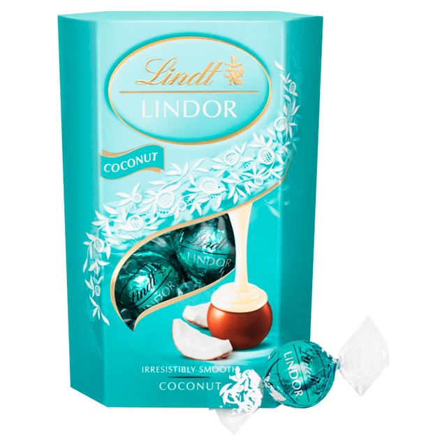 Lindt Lindor coconut milk chocolate truffles 200g, UK version