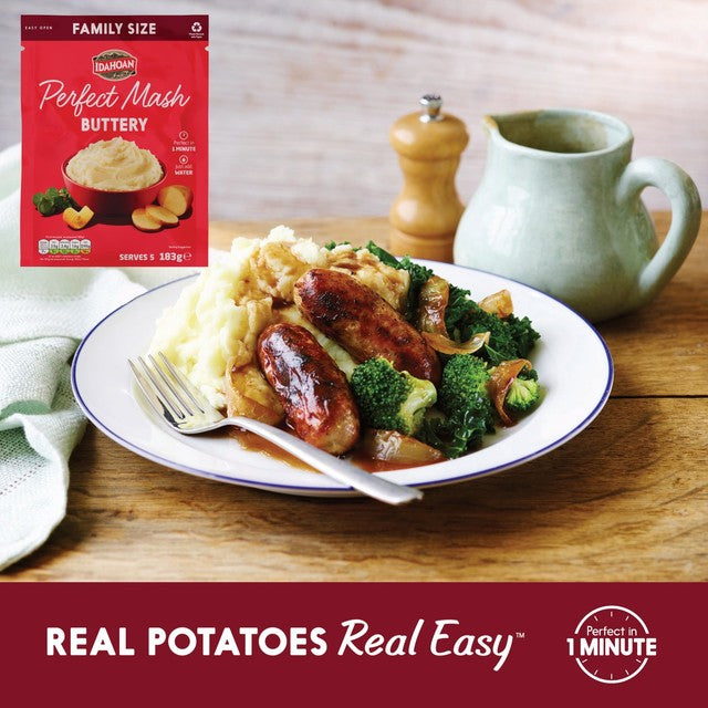 Idahoan Buttery dried mashed potato mix 183g, UK version