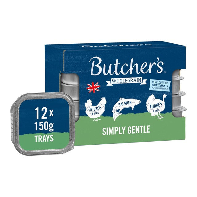 Butcher's dog food trays mixed flavours for sensitive stomachs 12 x 150g - British product