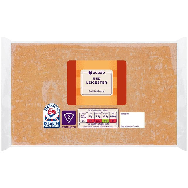 Ocado Red Leicester cheese 400g, imported from the UK