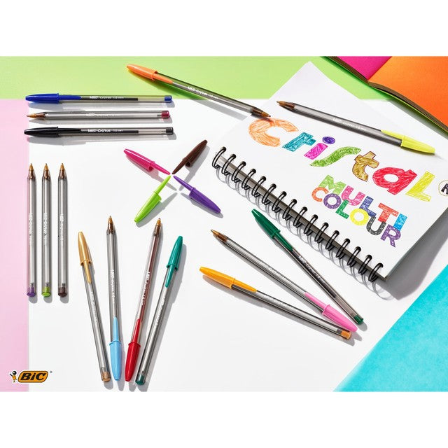 BIC Cristal Large Smooth Glide ballpoint pens black 5 pack - British product