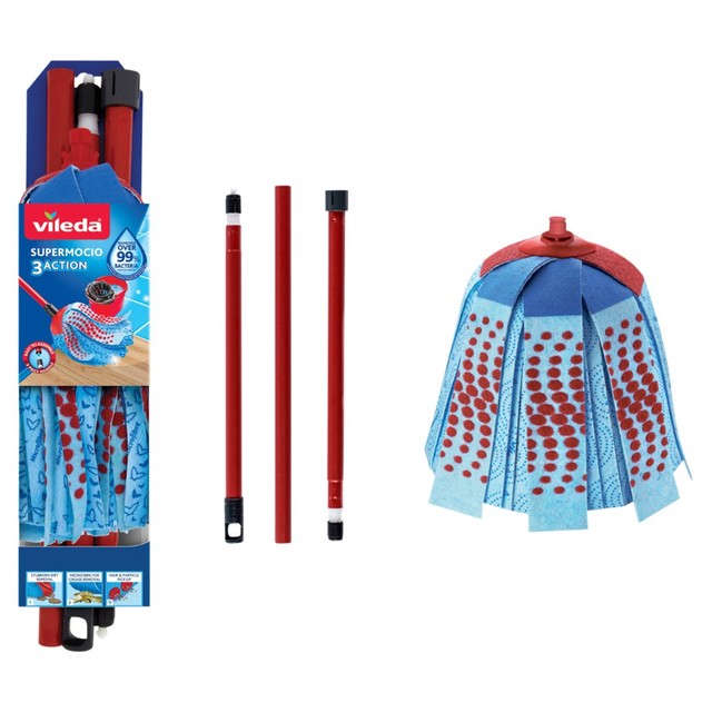 Vileda Supermocio 3 Action Compact floor mop (British brand)