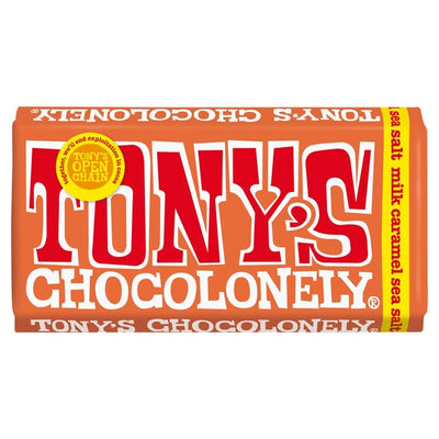 Tony's Chocolonely Milk Chocolate Caramel Sea Salt Chocolate Bar 180g