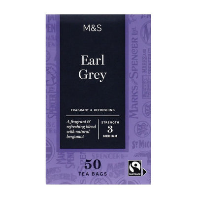 M&S Fairtrade Earl Grey Tea Bags 50 Count