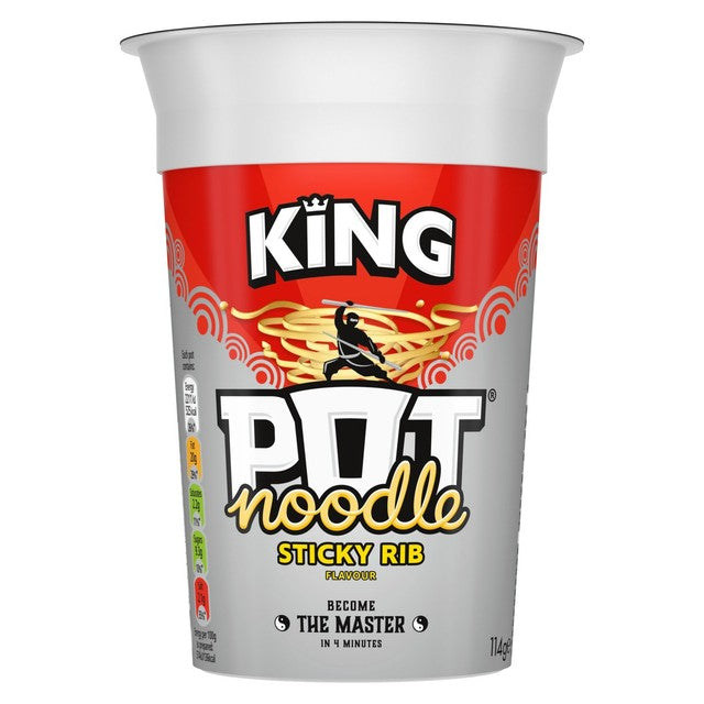 Pot Noodle Sticky Rib instant noodle pot 114g, UK version
