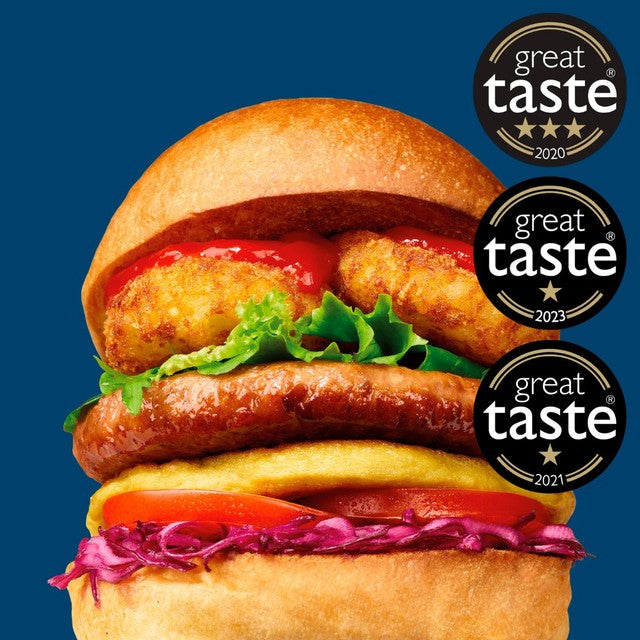 Moving Mountains Plant-Based Sausage Burger 227g, imported from the UK