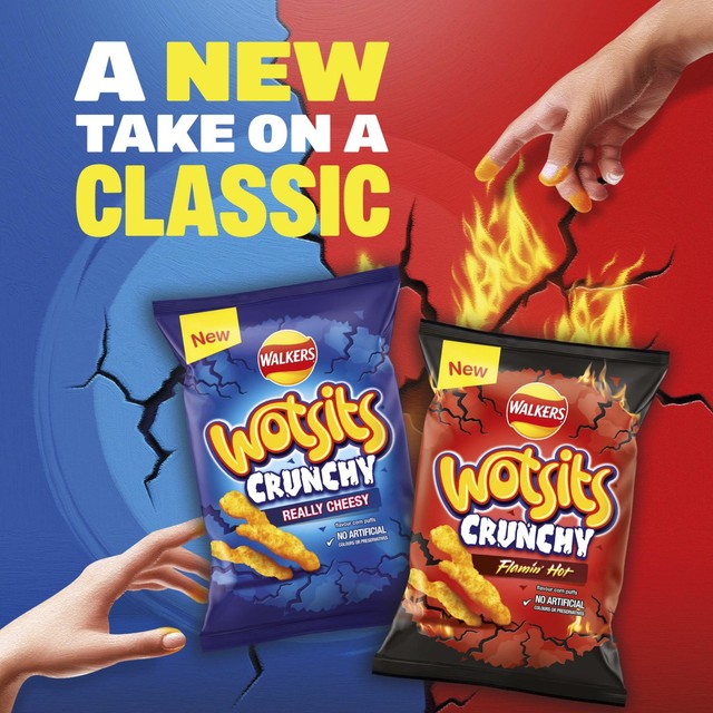 Walkers Wotsits Crunchy Cheesy Corn Puffs 140g (British brand)