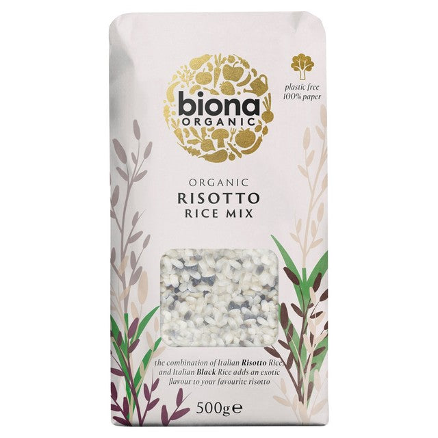 Biona Organic Risotto Rice Black Venus & White 500g - British product